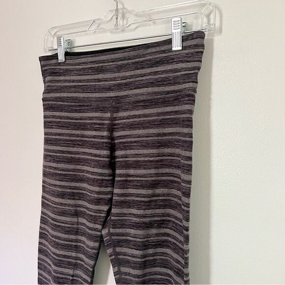 Lululemon Wunder Under BSG Black Stripes Galore Crop Leggings Rare Print 6 - Picture 7 of 11